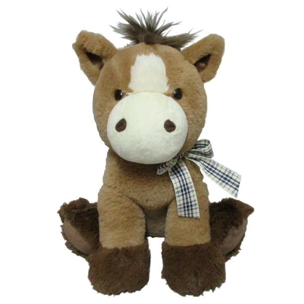 5.5 Inches Ice King Bear Plush Pony Stuffed Animal Toy Cute Brown Soft Horse 